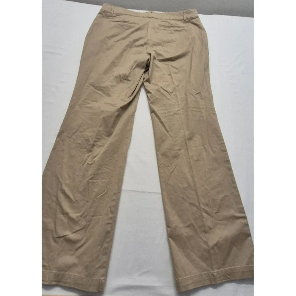 New York &‎ Company women's khaki flat front chino pants sz. 18 tall Cotton